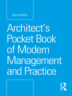 cover image of Architect's Pocket Book of Modern Management and Practice